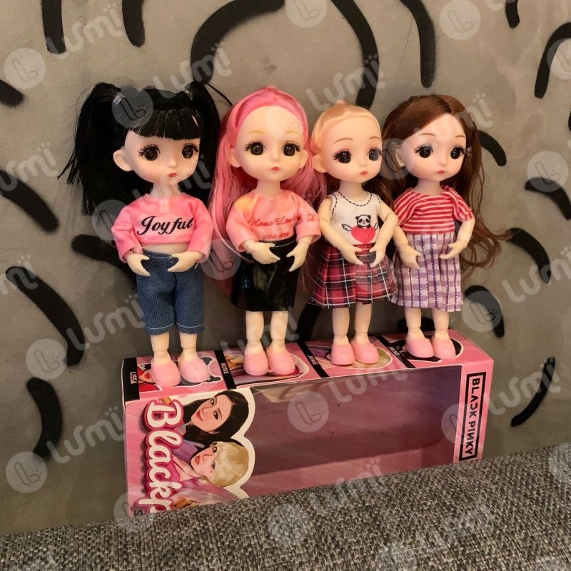 Boneka Korea Blackpinky 15cm Murah Girl Band Lucu BJD Ball Joint Doll Musik Hadiah Anak