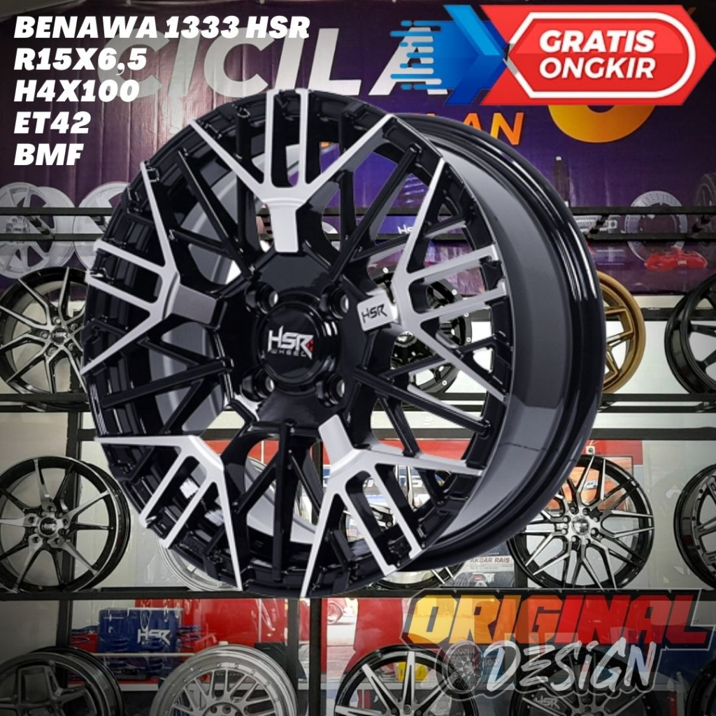 Velg Mobil Ring 15 R15 HSR BENAWA Untuk Brio , City , Civic VTI , Estilo