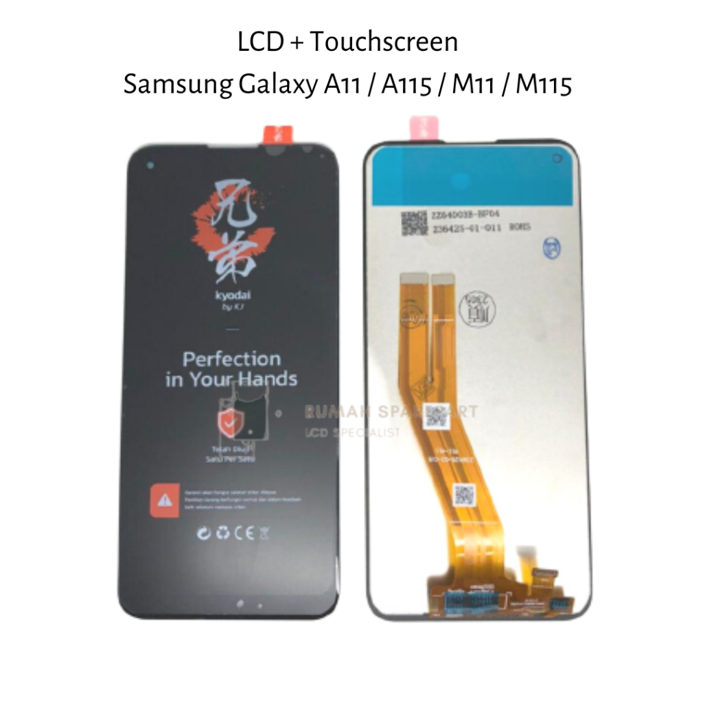 Lcd + Touchscreen Samsung A11 A115 / M11 M115 Ori Full Set - Hitam