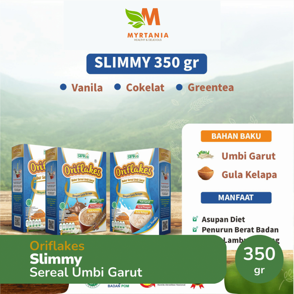 

Oriflakes Slimmy Sereal Umbi Garut Asam Lambung 350 gr