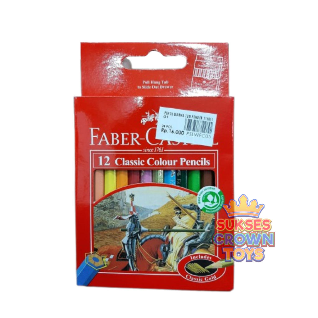 

Pensil Warna Faber Castell Pendek isi 12 / Faber Castell 12 Mataram