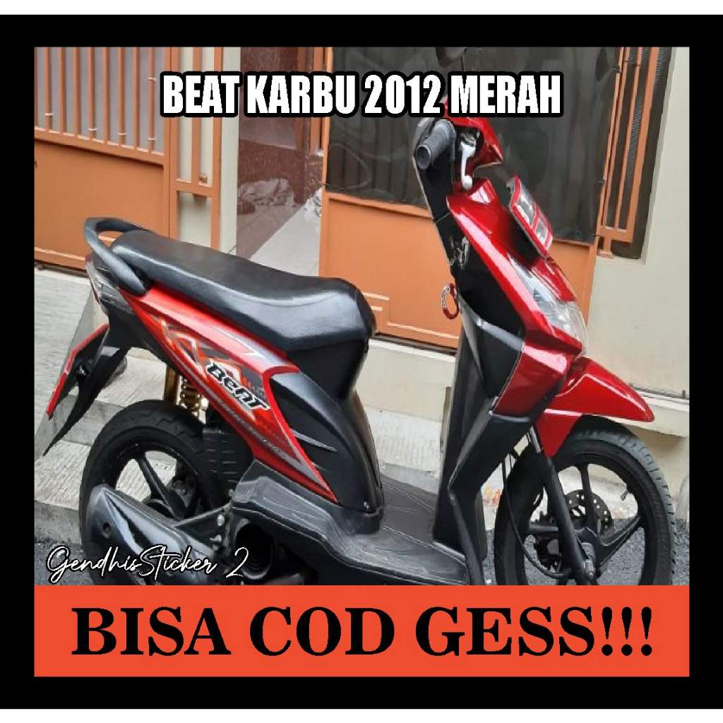 striping honda beat karbu 2012 merah