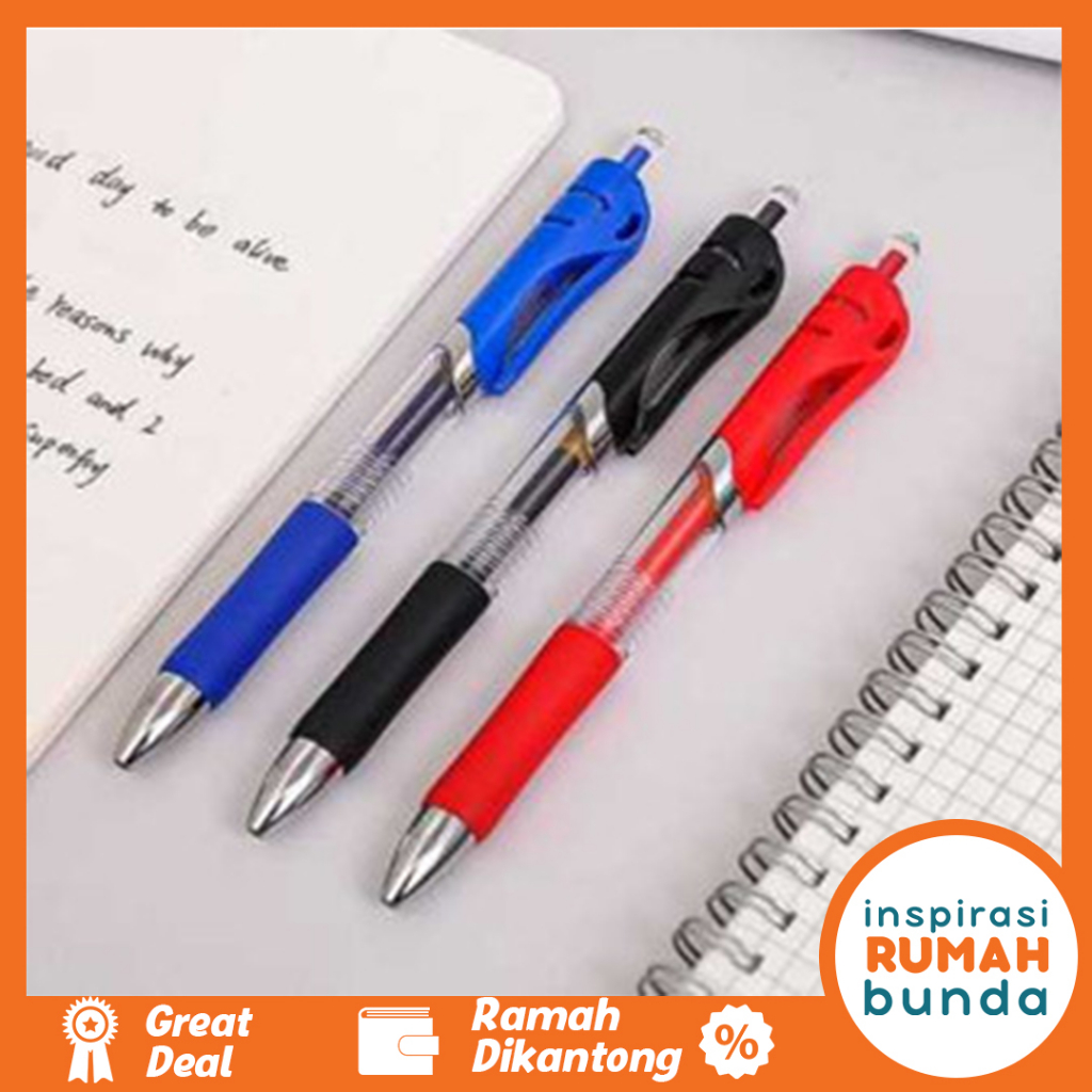 

Ballpoin Bulpoin Mekanik Pena Pulpen Mekanik Bolpoin Pencet Bolpoint Cetekan Gel 0,5mm Alat Tulis Sekolah Kantor