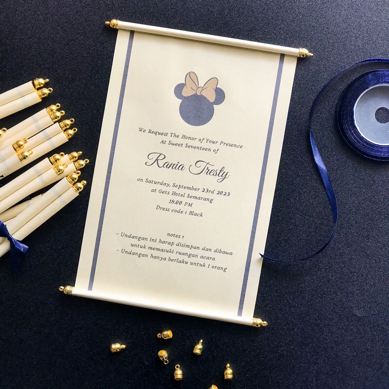 roll invitation | undangan gulung | undangan unik | wedding | ultah | birthday