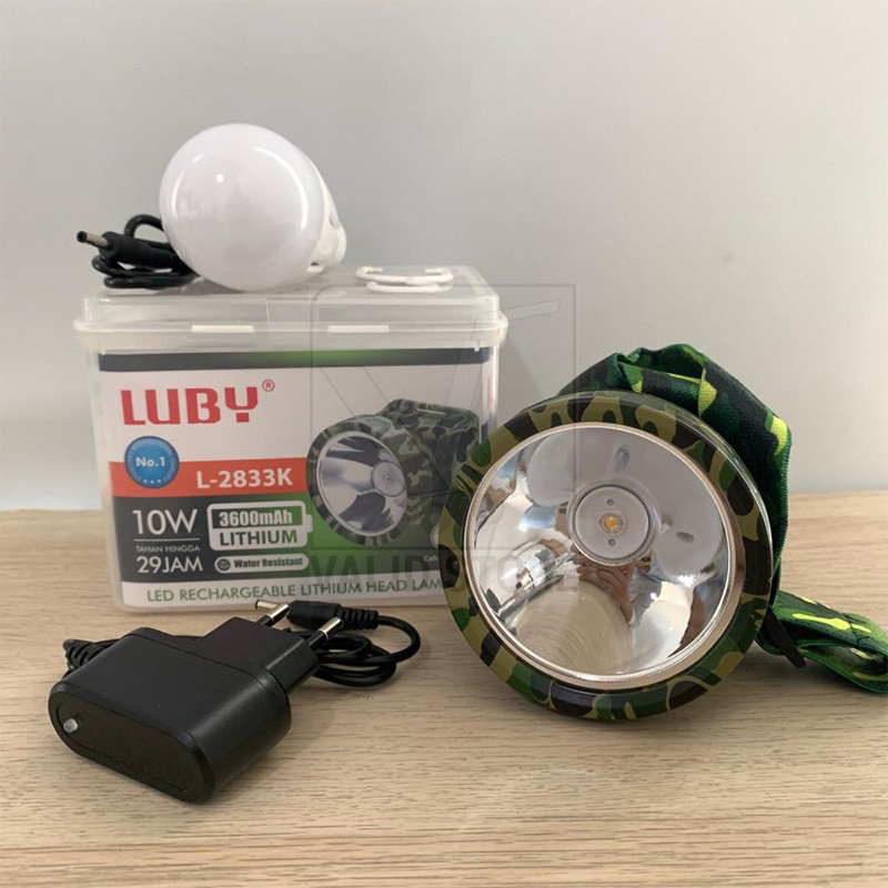 Luby Senter Kepala Headlamp L-2833L / L-2833K 10W / 10 Watt
