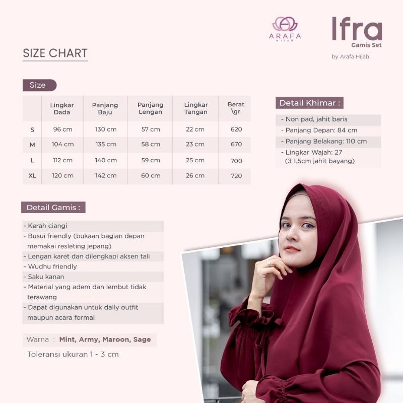 Ifra Gamis Set | by arafa hijup