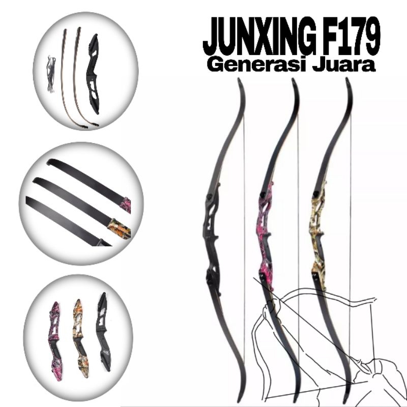 Busur Panah Junxing F179 - F179 Junxing Recurve bow - Busur Panah Standart