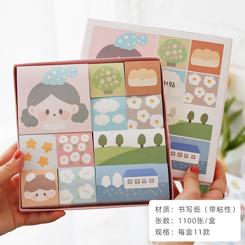 

1 Set Sticky Notes 11 Motif 3 Ukuran Memo Notes Best Seller TLD126