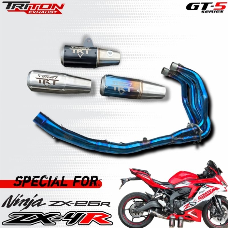 Knalpot Racing ZX25R, ZX25RR, ZX4R Fullsystem - Triton Exhaust GT 5 series