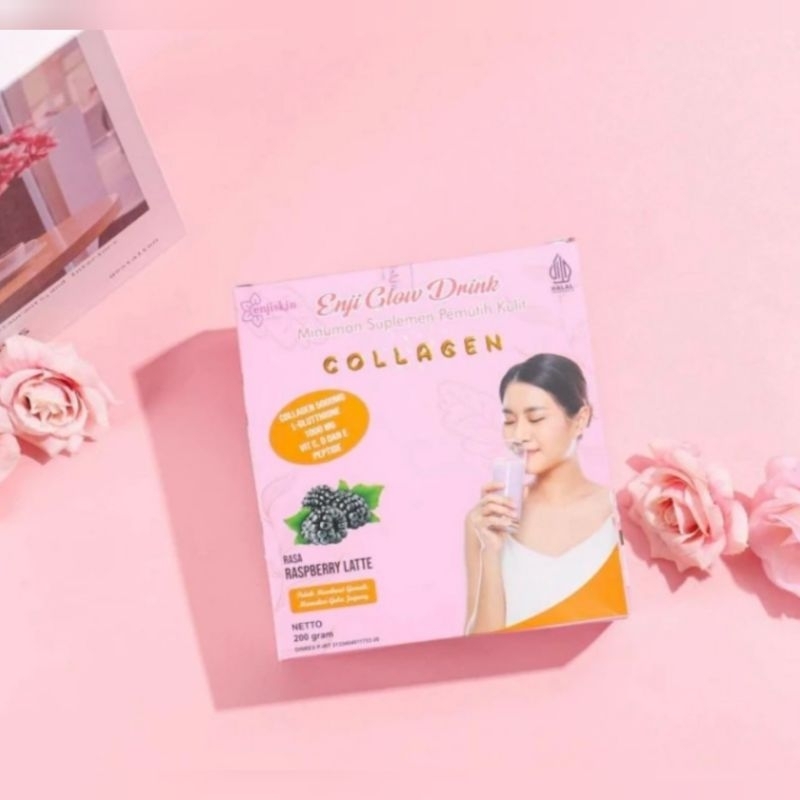 Enji glow drink collagen ori promooo halal