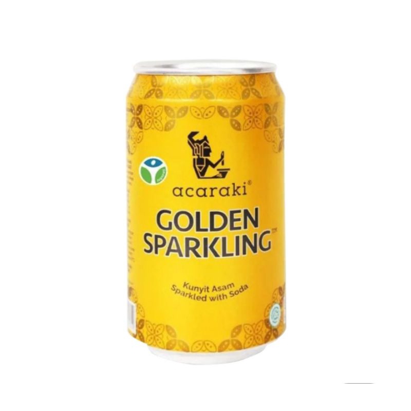 

Acaraki golden sparkling kunyit asam minuman soda 320 ml