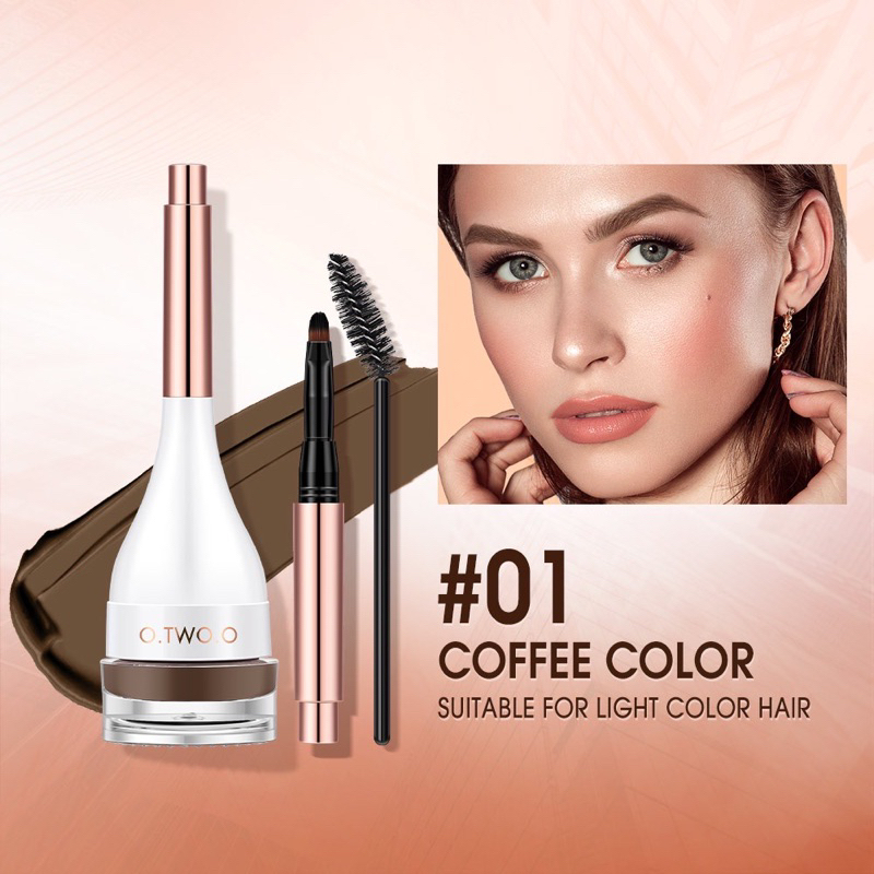 O.TWO.O Eyebrow Gel Tinted Brow Gel with Brush