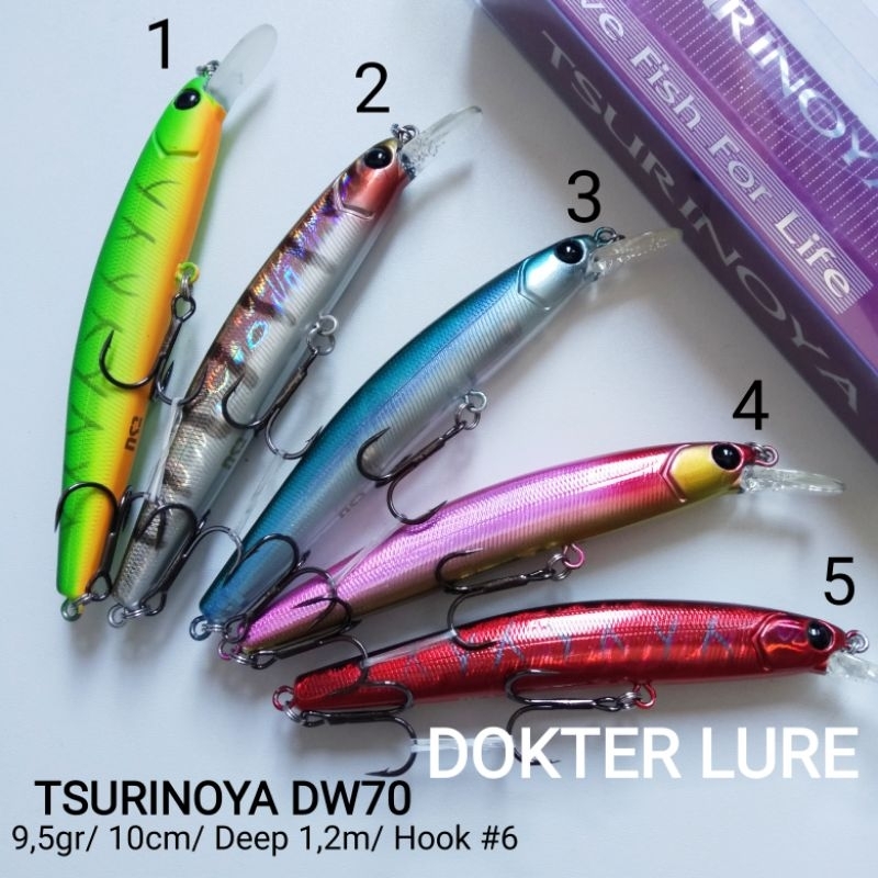 LURE TSURINOYA DW70 Umpan Minnow Casting