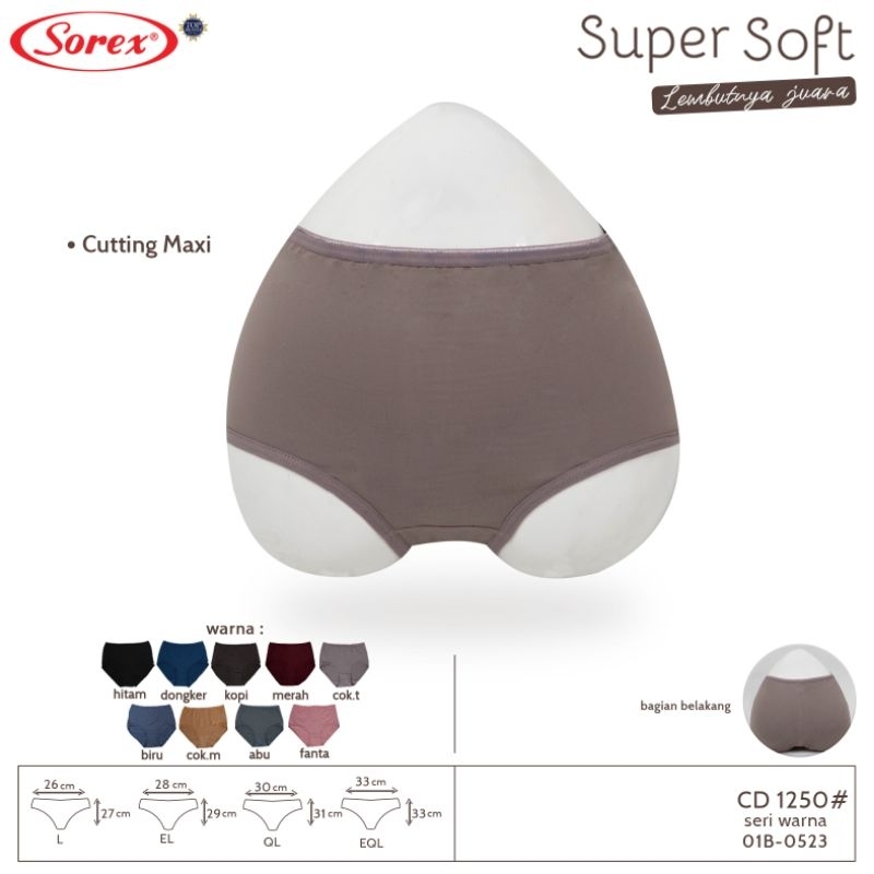 sorex cd celana dalam supersoft model maxi 1250