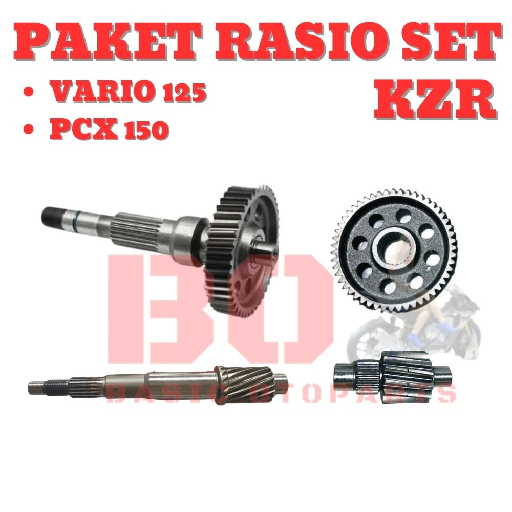 PAKET LENGKAP GIGI RASIO GEAR RASIO SET VARIO 125 FI OLD VARIO 125 LED NEW VARIO 125 FI LED PCX 125 