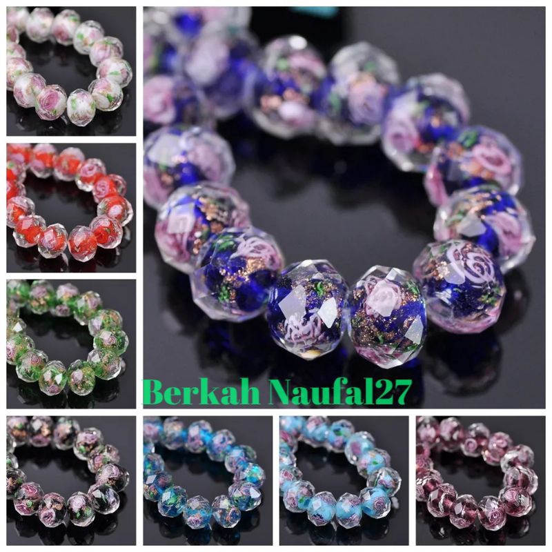 10 Pcs Ceko Murano Bahan Gelang Mas Hongkong Lampwork