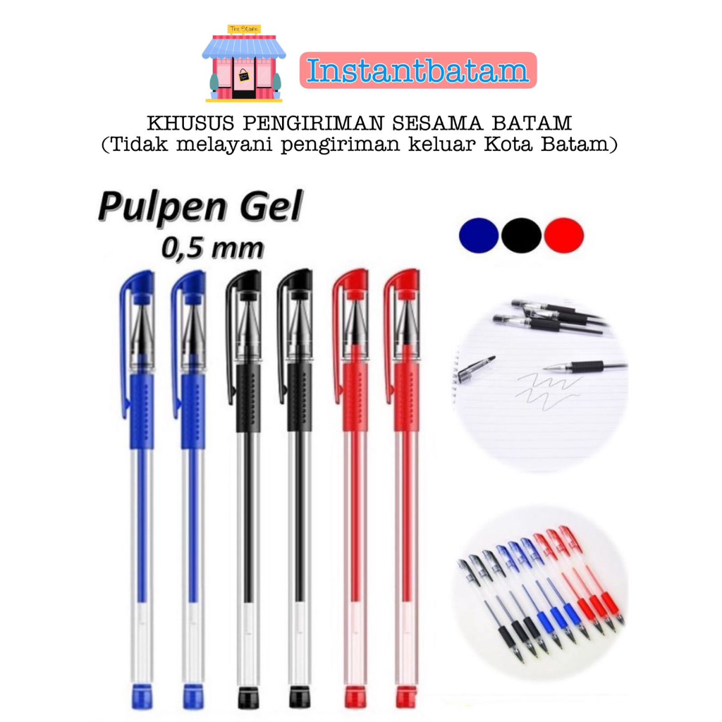 

14 Alat tulis Pena cair 0.5 mm pulpen