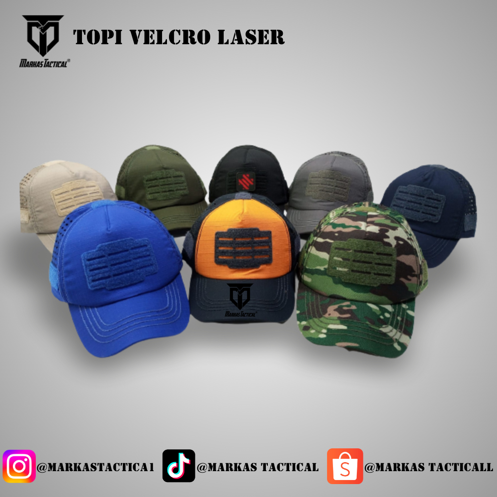 TERLARIS Topi Tactikal | Topi velcro | Topi Army | Topi Ripstop | Topi Velcro Laser Cod