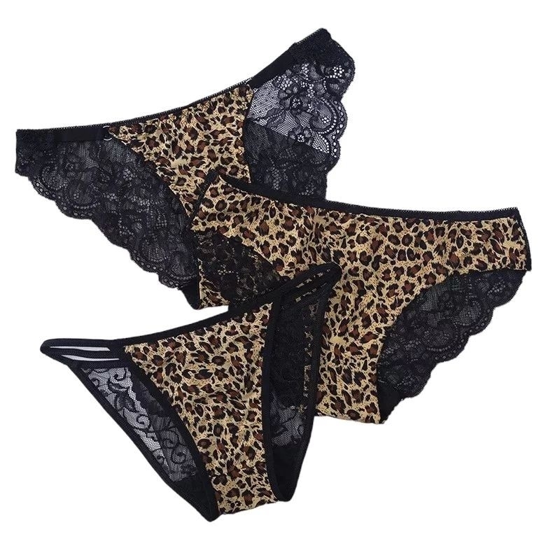 terlaris cd leopard / cd wanita dewasa renda leopard sexy 1 pcs dan 3 pcs