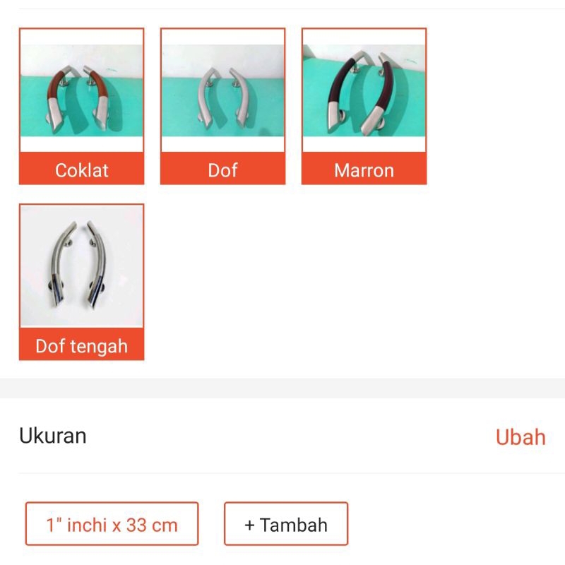 Kunci pintu kupu tarung minimalis handle pintu Tarikan pintu gagang pintu bulat sabit 33 cm coklat