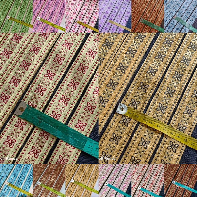 Pita Bordir india varian motif cantik (Permeter)