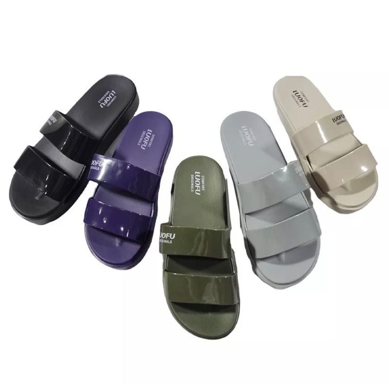 LUOFU ORIGINAL Sandal slop wanita import Sandal luofu wanita murah size 36-40