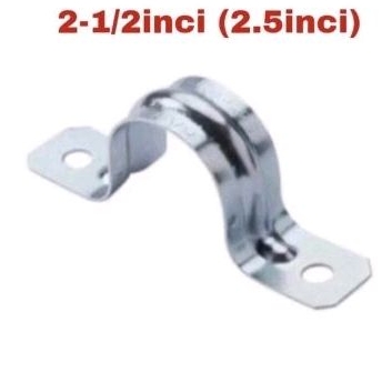 klem plat 2-1/2" klem pipa plat 2.5"inchi clamp U iron besi plat