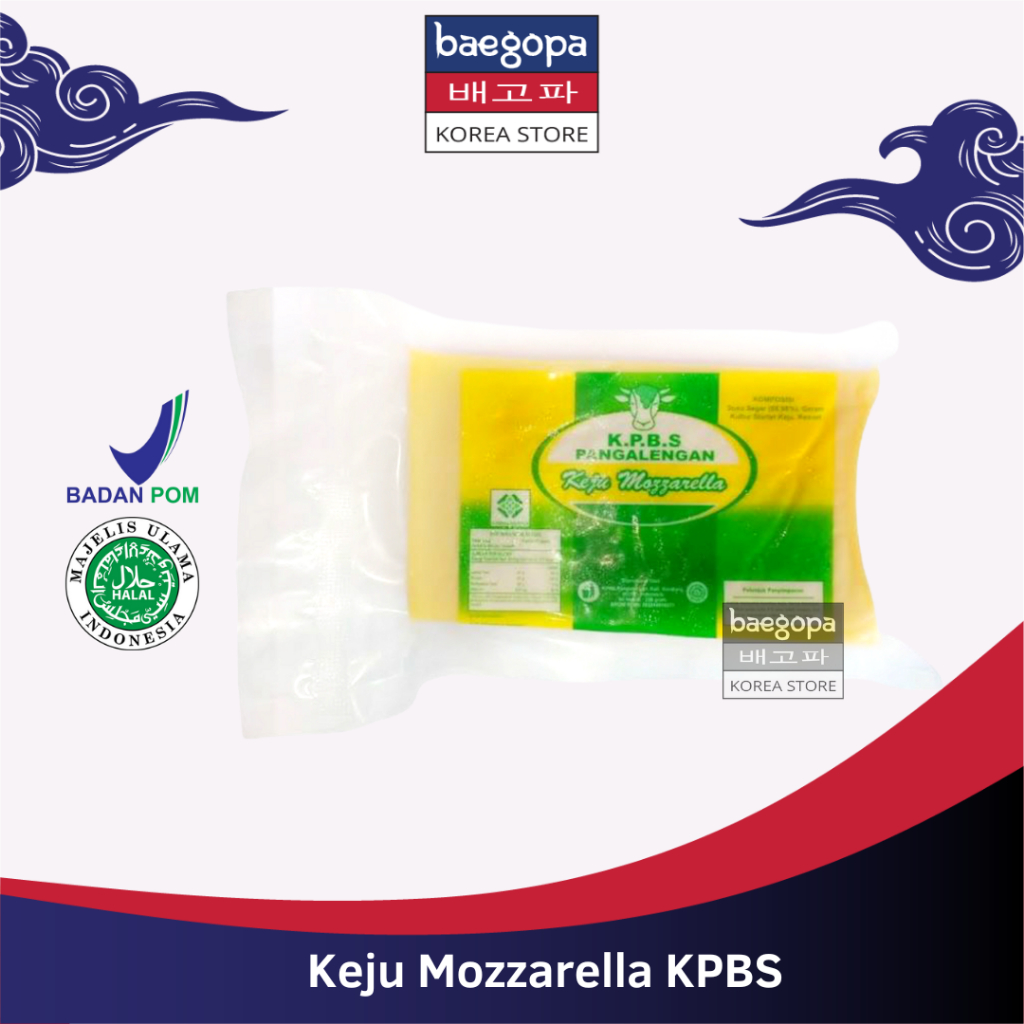 

KPBS Keju Mozzarella 250 g Halal | Keju Blok Pangalengan...||