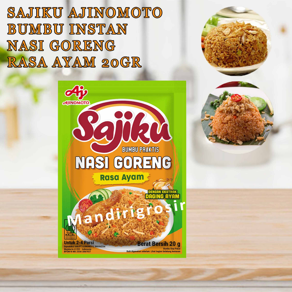 

Bumbu Instan Nasi Goreng * Sajiku Ajinomoto * Rasa Ayam * 20gr
