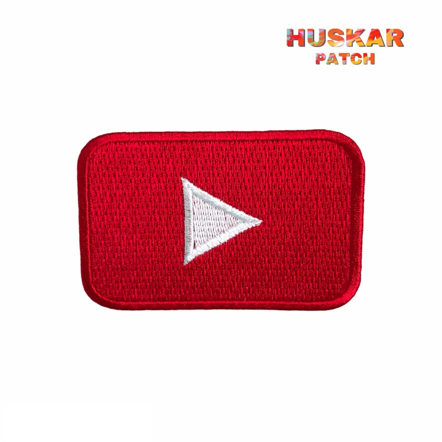 PATCH BORDIR / EMBLEM BORDIR JAHIT MEDIA SOCIAL YOUTUBE LOGO