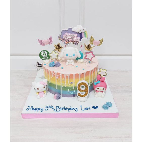 

CAKE TEMA SANRIO UK 15CM / KUE ULANG TAHUN CUSTOME