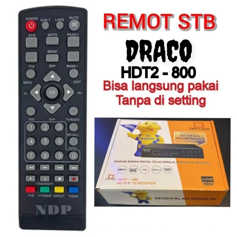 Remot Untuk STB DRACO HDT2 800