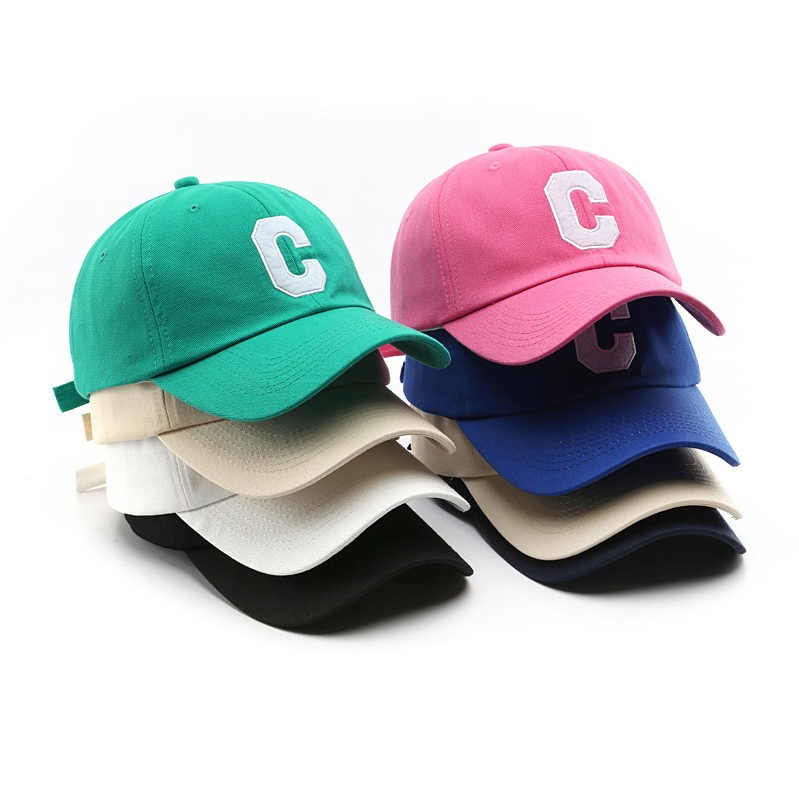 TOPI BASEBALL LOGO HURUF C LISA BLACKPINK KOREA HAT CAP KPOP LETTER UNISEX PRIA WANITA WARNA WARNI POLOS PREMIUM QUALITY KASUAL CASUAL BISBOL FASHION SOFT LEMBUT BORDIR