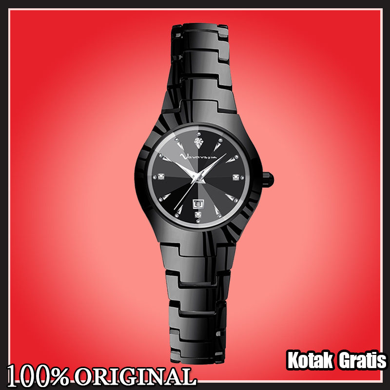 VAVAVOOM 2481 Jam Tangan Wanita Cewek Fashion Berlian Quartz Anti Air Analog Bisnis Kuarsa Women Wat