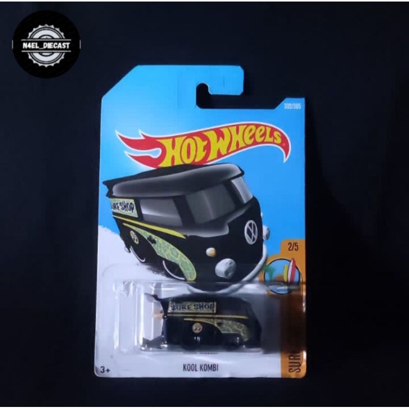 Hotwheels Kool Kombi Surf Shop Moon eyes Hitam