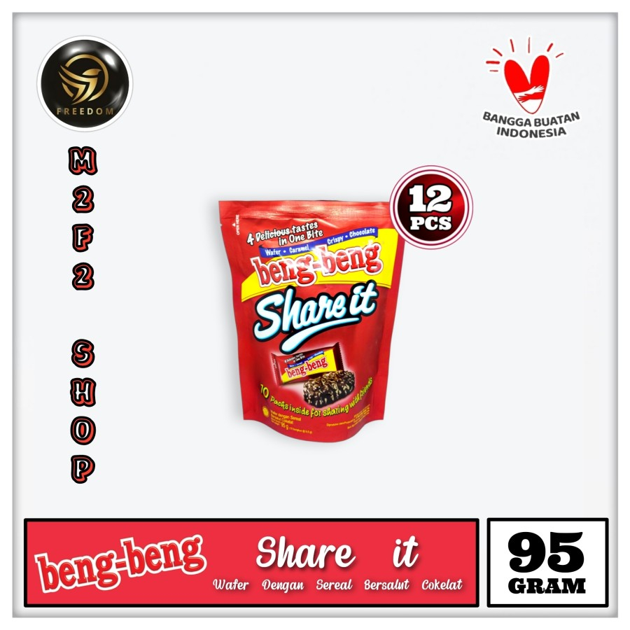 

Beng Beng Share it Wafer Caramel Crispy Cokelat | Pouch - 95 gr (Kemasan 12 Pouch)