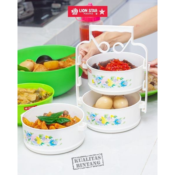 LION STAR RANTANG PLASTIK 4 SUSUN I FOOD CARRIER LION STAR SUSUN 4 RANTANG