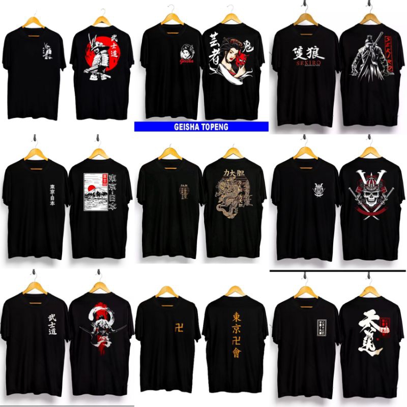 PAKET HEMAT KAOS SAMURAI ISI 5 PCS/KAOS DISTRO SAMURAI/KAOS SAMURAI