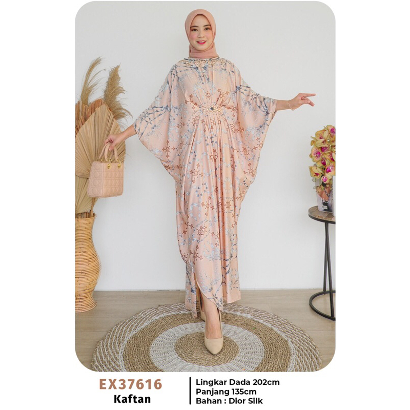 Daisy Flower Kaftan | Kaftan Lebaran | Kaftan Mutiara | Kaftan cantik