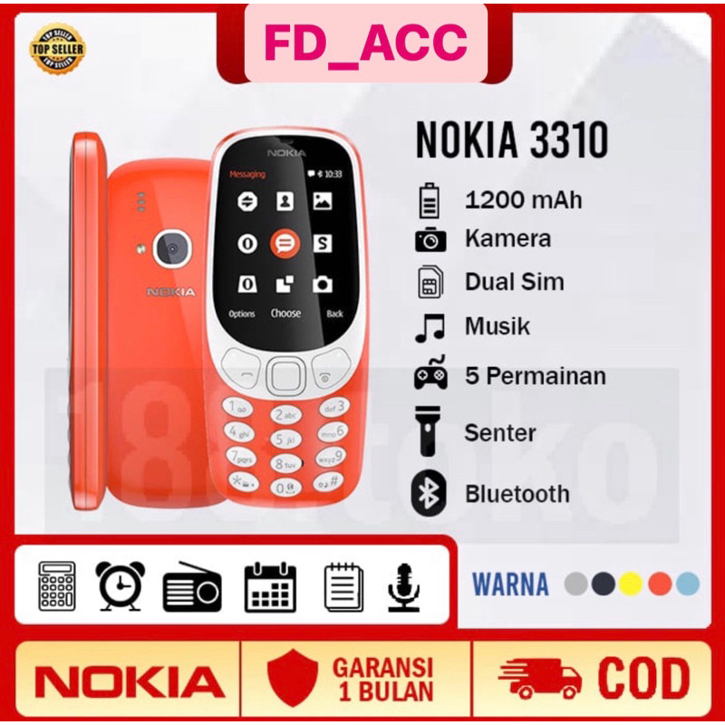 Handphone Jadul 3310 Dual Sim Grosir Termurah Kualitas Terbaik / HP TELPON / HP TELEPON DUAL SIM / H