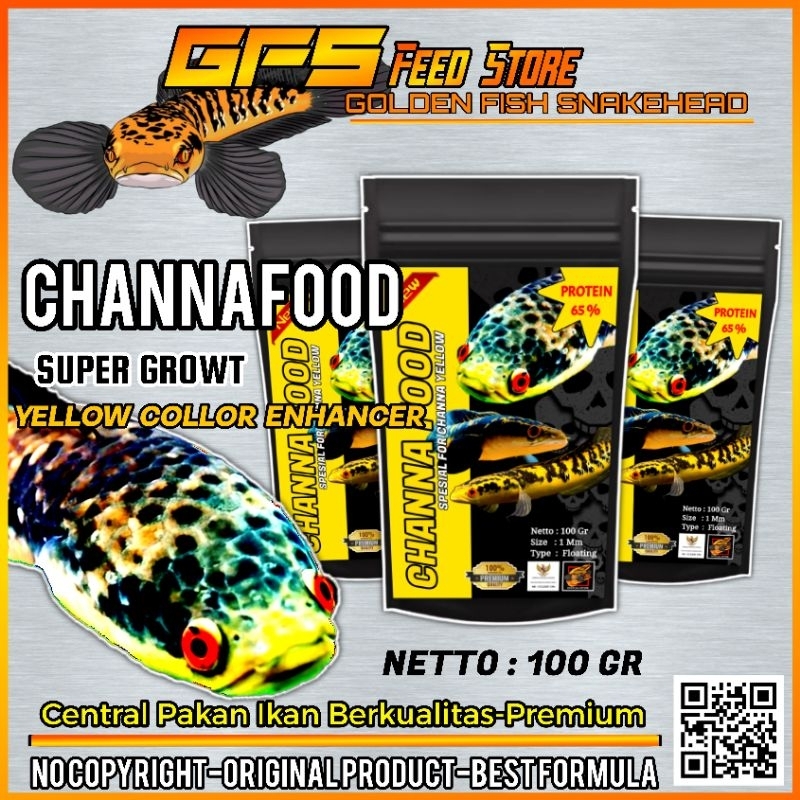 Channafood Yellow Pakan Channa 100gr Original