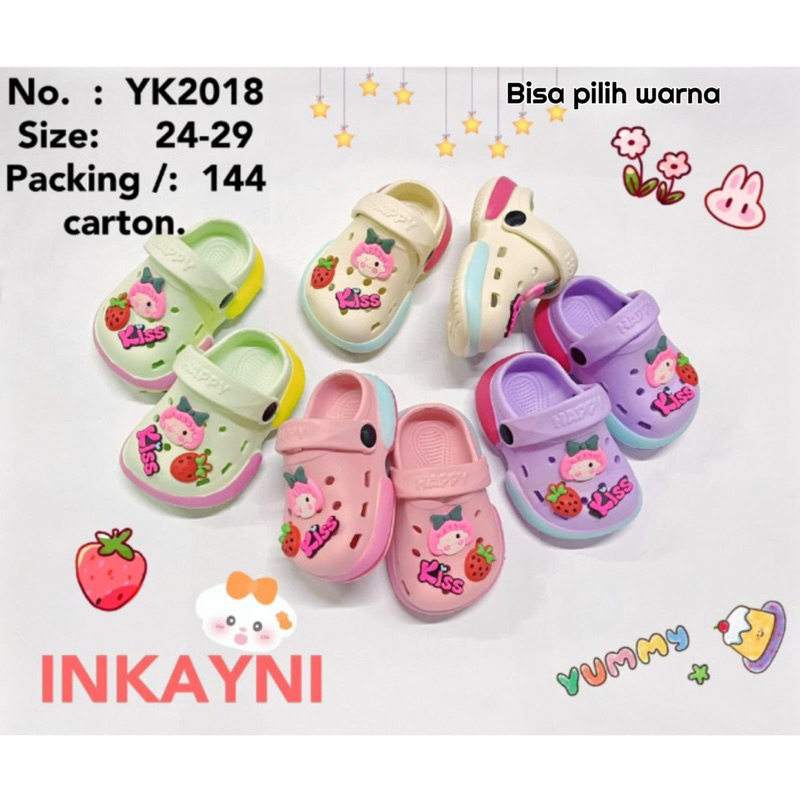 Sandal baim anak cewek baby Tk motif carton lucu