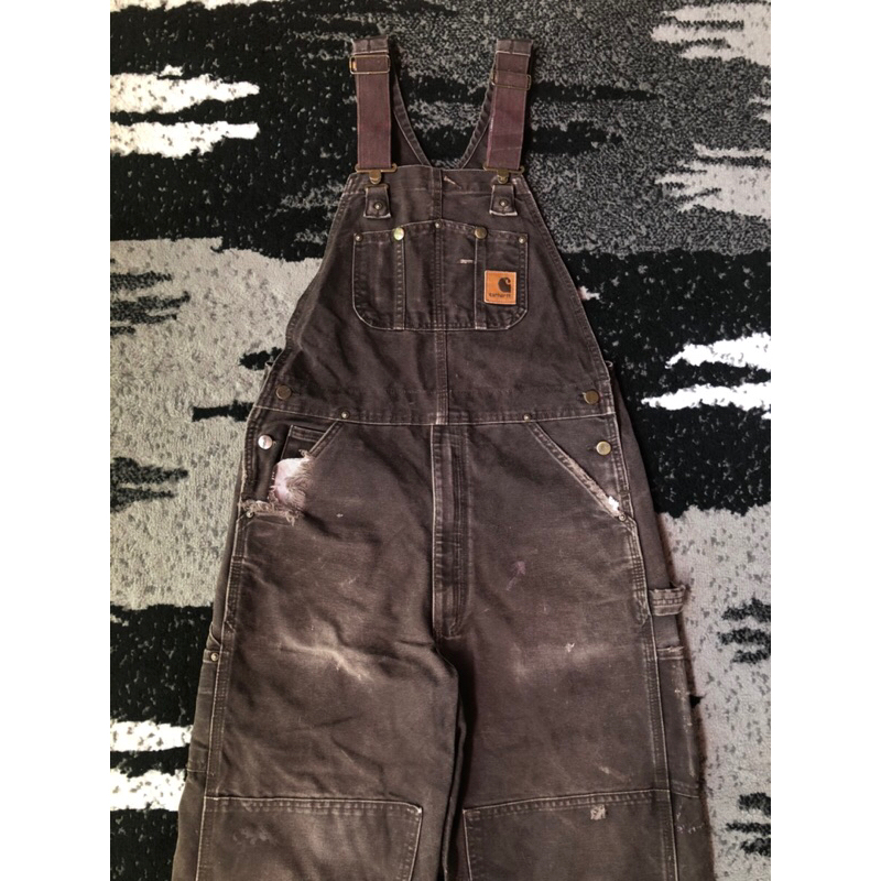 Carhartt 32x34 R06 Bib Overalls DKB Double Knee