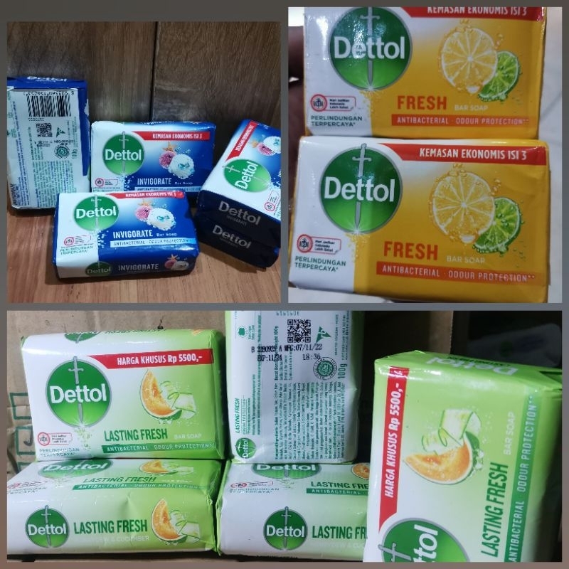 DETTOL SABUN BATANG 100GR X 5 (OBRAL) MIX VARIANT