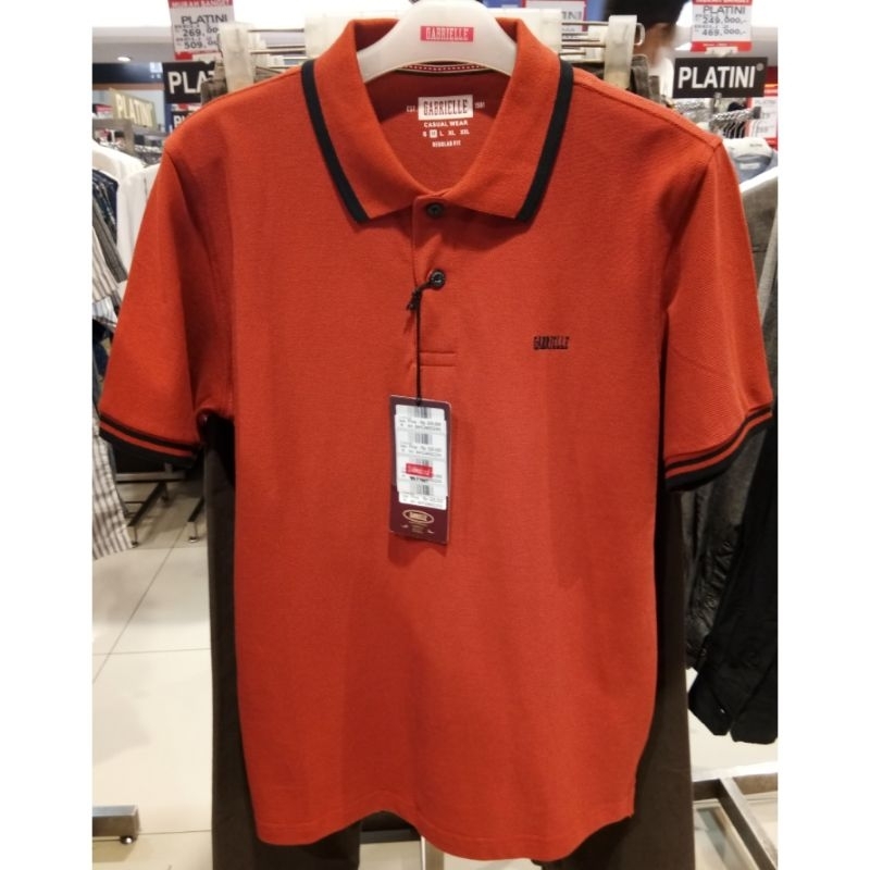 Gabrielle casual original mens polo shirt BAFC240I0223M kaos kerah pria lengan pendek reguler fit me