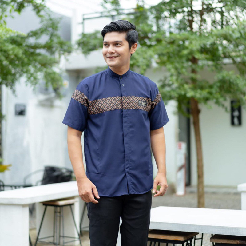 Baju Koko Dewasa Motif Qobata