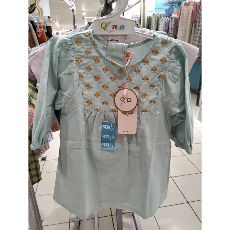 QNA Baju Dress Anak Perempuan Usia 1-4 Tahun Tosca