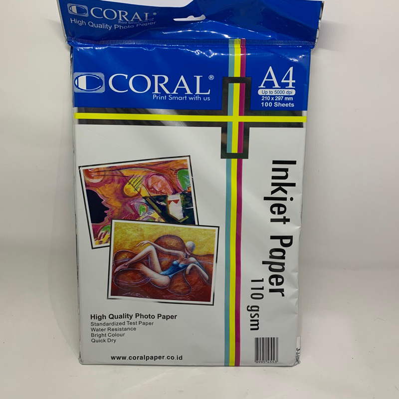 

Kertas Foto Inkjet Paper 110 Gsm Isi 100 Lbr