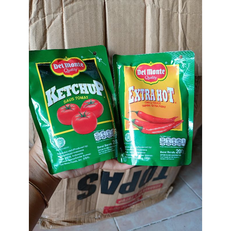 Delmonte saus Tomat &amp; extra Pedas kemasan 200gr