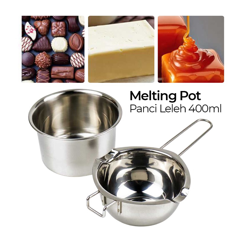 Panci Leleh Coklat Keju Stainless Steel 400ml Melting Pot